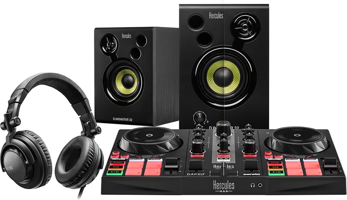 Hercules DJControl Learning Kit - Inpulse 200 MK2 + DJMonitor 32 Speakers & HDP DJ45 Koptelefoon - Met Serato DJ Lite & DJUCED Software — afbeelding 1