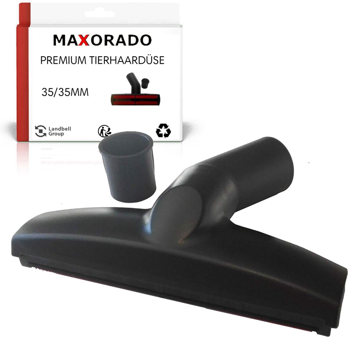Maxorado dierenhaar stofzuiger mondstuk universeel voor 32 en 35 mm - geschikt voor Bosch, Miele, AEG, Philips, Kärcher, Siemens, Samsung, Numatic, FIF, Nilfisk, Dirt Devil, Einhell, Bomann, Clatronic, Deuba, Electrolux en meer - borstel — afbeelding 1