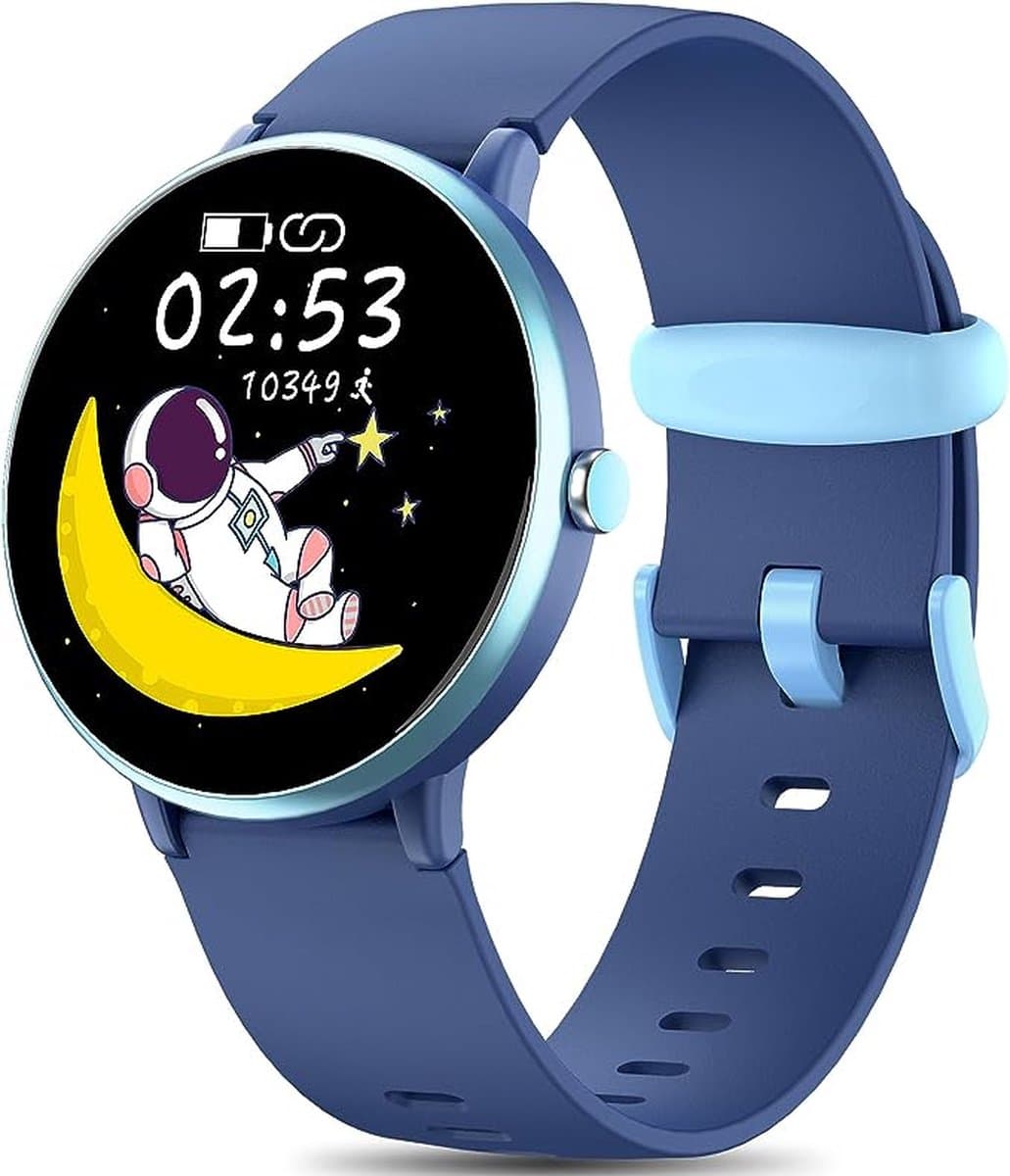 Smartwatch Kinderen - Activity Tracker - Muziek - Waterdicht - Blauw — afbeelding 1