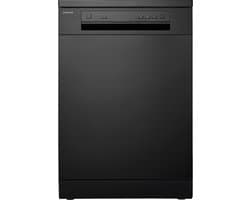 Inventum VVW6046AB energiezuinige vaatwasser - 14 couverts - Besteklade-Bestekmand - Stil: 42 dB - 7 programma’s - Deur opent automatisch - Startuitstel - Energielabel B - Vrijstaand - Zwart
