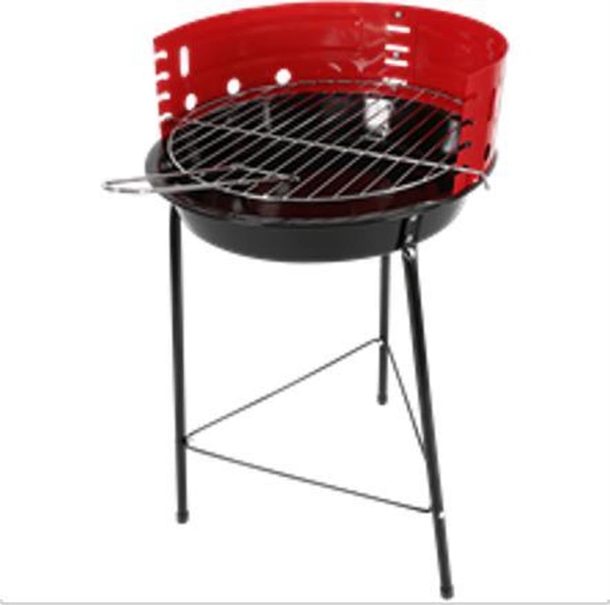 Houtskool Barbecue - Rond 33cm - Rood - BBQ — afbeelding 1