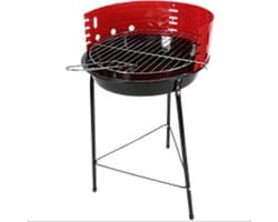 Houtskool Barbecue - Rond 33cm - Rood - BBQ