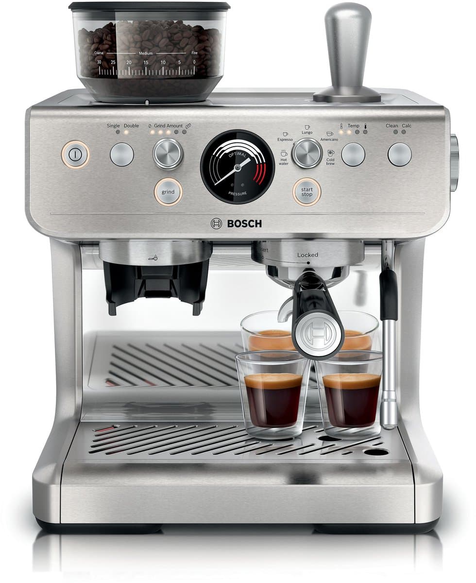 Bosch PFE401C3 Pistonmachine - HomeCafé Serie 4 - RVS — afbeelding 1