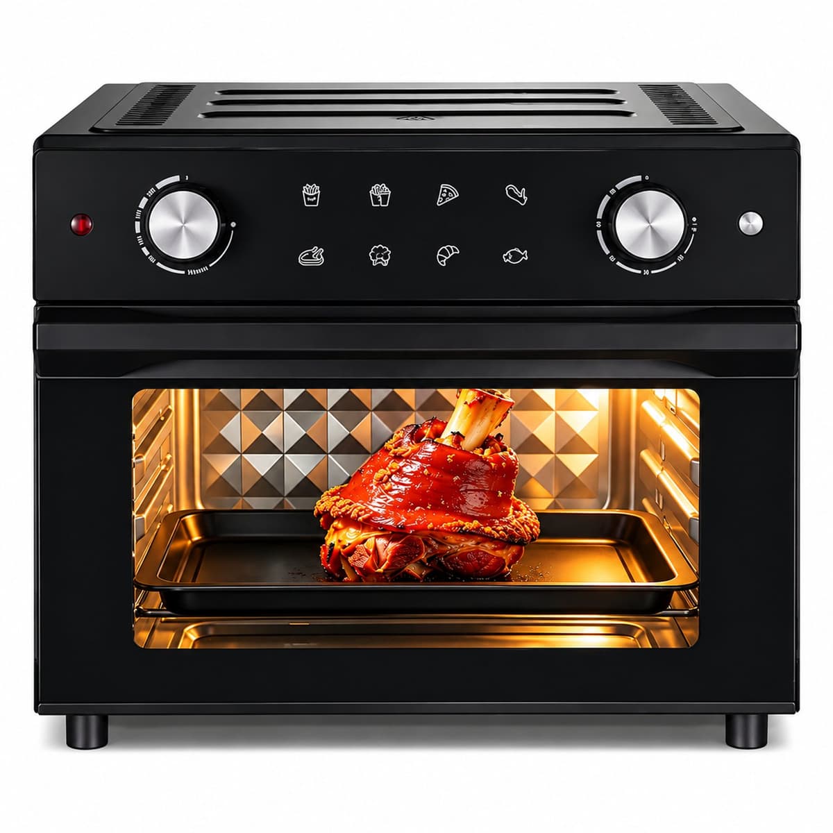 Airfryer oven 30L met broodroosterfunctie, snelle luchtcirculatie, handmatige bediening, 1800W, pizzaformaat — afbeelding 1