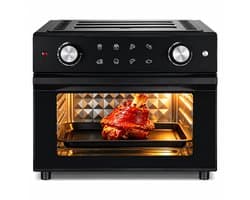 Airfryer oven 30L met broodroosterfunctie, snelle luchtcirculatie, handmatige bediening, 1800W, pizzaformaat