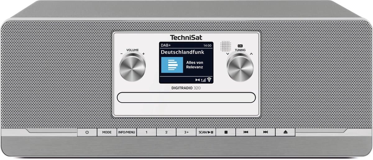 TechniSat DIGITRADIO 320 – Stereo digitale radio (compact systeem met DAB+ & FM, cd-speler, Bluetooth, USB, 2×5 W RMS, TFT-kleurendisplay, favorietenlijst, wekker, slaaptimer, afstandsbediening) — afbeelding 1