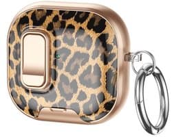 Telestore - hoesje geschikt voor AirPods 5 en AirPods 4 - Hard case cover - roze goud luipaard / tijger - TPU hoesje Beschermhoes - AirPods 5 en 4 Cover - AirPods 5 / 4 hoesje - Geschikt voor Apple AirPods 5 en AirPods 4