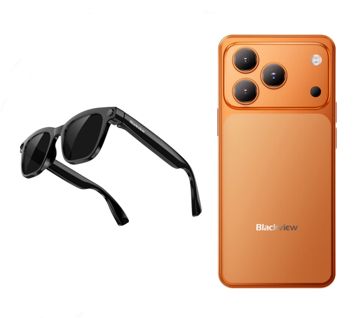 Blackview WAVE 7C Smartphone + BV300 Camera Bril - 4G - DUAL SIM - 16GB RAM + 64GB ROM - Android 16 - 5000mAh + AI Smart Zonnebril Slimme Bril - Bluetooth 5.4 IP54 — afbeelding 1