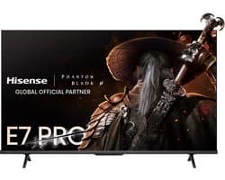 Hisense 43E7S PRO SmartTV - 43 inch - 4K Hi-QLED - 2026 - Native 144Hz Game Mode - Hi-QLED Colour - Built-in Subwoofer - AI Picture - AI Smooth Motion - AMD FreeSync Premium - Dolby Vision Atmos