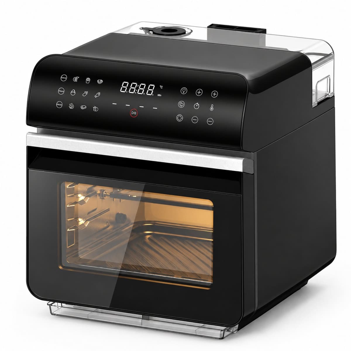 Vivid Green Airfryer met Stoomfunctie – 10,5L – Airfryer & Stoomoven in 1 – 12 Programma's – 1550W – PFAS-vrij – Zwart — afbeelding 1