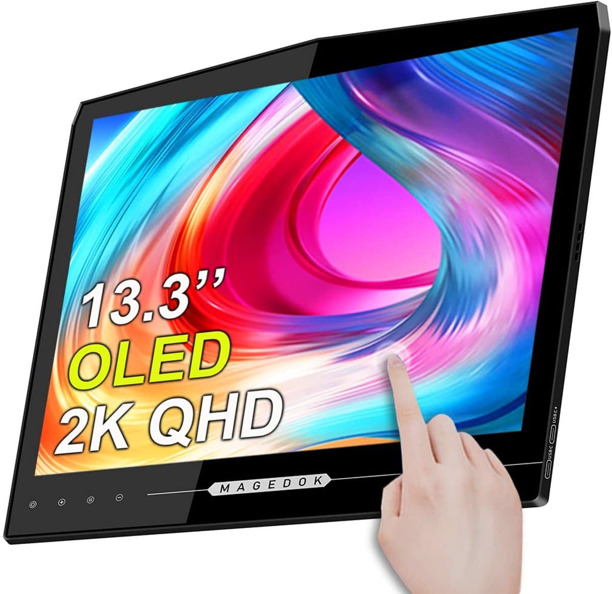 Draagbare Monitor 13,3 Inch QHD OLED Touchscreen - 2560 x 1440 Resolutie - 1 ms Reactietijd - IPS - Voor Laptop Smartphone Game Consoles — afbeelding 1