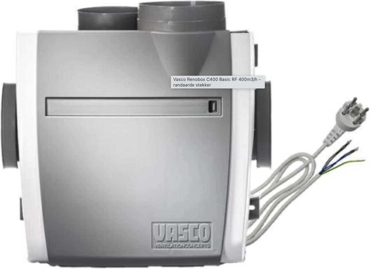 Vasco Basic RF LE ventilatieunit exclusief schakelaar — afbeelding 1