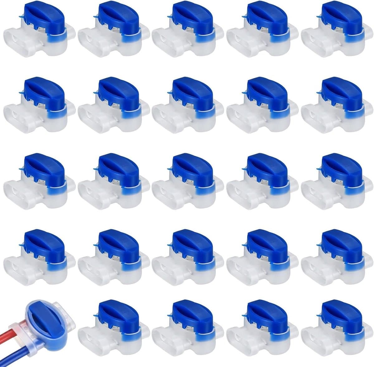 SnelShoppen - 25 Stuks Robotic Grasmaaier Kabels | Waterdichte Klemmen voor Grensdraad, Geschikt voor Automowers en Reparatieset — afbeelding 1