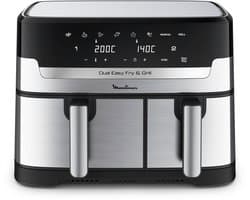 Moulinex Dual Easy Fry & Grill EZ905D20 - Airfryer - 8,3 L - Stainless Steel