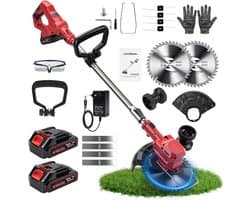 ApexArte® Grasmaaier Elektrisch - Grastrimmers met Accu - Rood