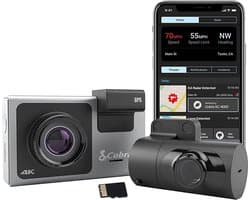 SnelShoppen - Dashcam met Achtercamera, 4K Resolutie, Alexa, 3 Camera's, Realtime Waarschuwingen, Heads-Up Navigatie - SC400D EU