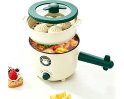 Multicooker - Zilver - 1,5 Liter - Roestvrijstalen Elektrische Kookpan met Antiaanbaklaag - Voor Thuis en Reizen