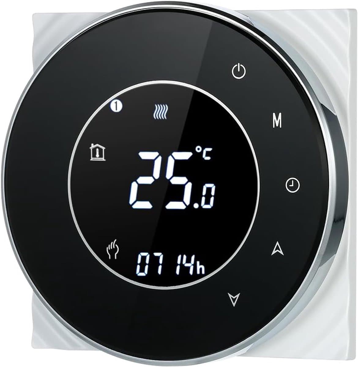Room thermostat - wifi rond LCD touchscreen - programmeerbaar - voor gasboiler verwarming - ShopVlot — afbeelding 1