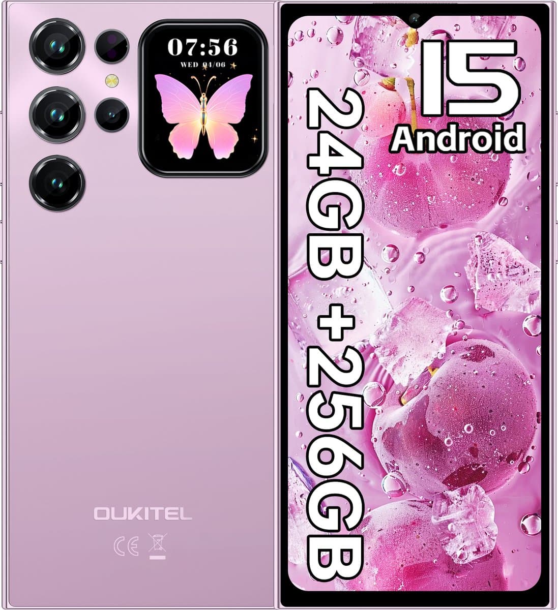 OUKITEL C62 Pro Smartphone 4G-6,88" HD-90Hz-24GB RAM-256GB ROM-5150mAh-13MP Camera-NFC-Android 15 — afbeelding 1