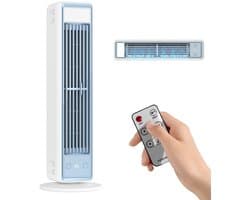 Bladeloze torenventilator - Tafelventilator - Ventilatoren - Ventilatoren staand - Tafel ventilator geluidloos - Ventilatoren verkoeling - 5 snelheidsstanden - Wit - ABS/PC/POK
