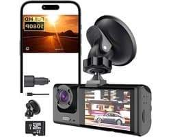 Dubbele Dashcam - Auto Camera - Veilige Ritten - Full HD Nachtzicht - 32 GB Inclusief - Zwart