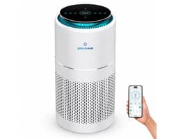 Luchtreiniger / Air Purifier – HEPA H13 – Koolstoffilter – Filtert tot 99,97% van fijne deeltjes – CADR 330 m³/u – Tot 40 m² – Tegen Pollen, Stof, Rook & Geuren – Bij Allergieën & Hooikoorts – WiFi/App