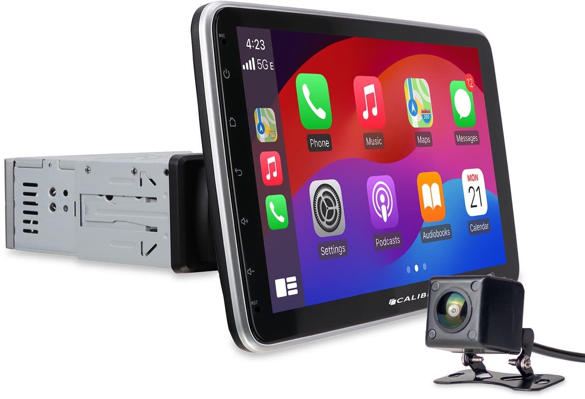 Caliber Autoradio met Bluetooth - Autoradio Carplay - 1 DIN - Met Achteruitrijcamera - DAB+ - Groot 10.1" Touchscreen Scherm (RMD910DAB-CMR) — afbeelding 1