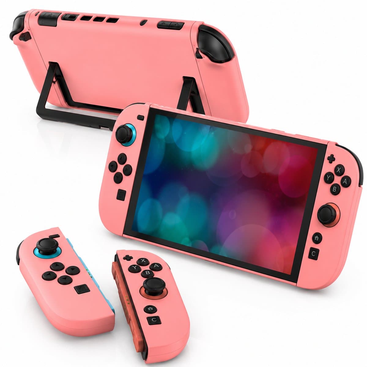 Sounix Hoesje geschikt voor Nintendo Switch 2 - Bescherm Hoesje - Kras- en stootbestendig - Roze Hoesje — afbeelding 1