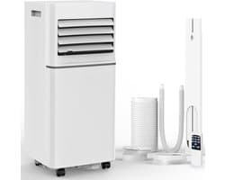 Mobiele Airco 10000 BTU – 4-in-1 Airconditioner – 48 dB – 75° Oscillatie – 24-uurs Timer – Wit