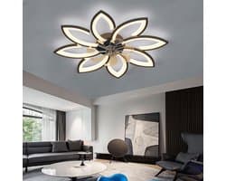 Plafondventilator met Verlichting – LED Dimbaar – Stil – Omkeerbaar – Afstandsbediening – 72W Zwart