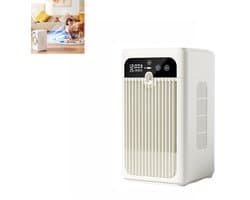Tafel vernevelende luchtkoeler - Compacte desktop koelventilator - Stille verdampingsventilator voor thuis - Bevochtigende tafelventilator - met 10 uur slimme timer, USB voeding - Kunststof - 13,8×13,3×23,4cm - Geschikt voor slaapkamer - Wit