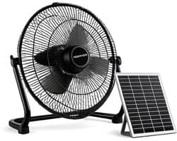 Lifero Vloer Ventilator met Zonnepaneel - Ventilatoren 3 Standen - Zonne-energie Vloerventilator - Koelventilator - Ventilatie