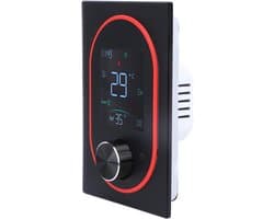 Slimme Thermostaat - Energiezuinig Verwarmen - Comfort Verhogend - App Bediening - 130 x 88 mm - Zwart