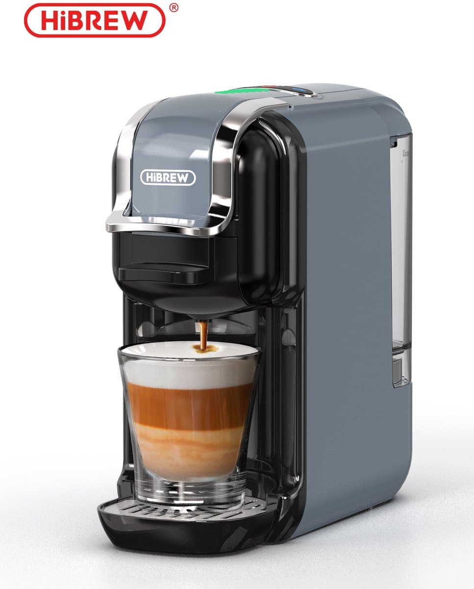 HiBREW H2B Koffiemachine - 5-in-1 - Voor Capsules en Gemalen Koffie - Grijs — afbeelding 1