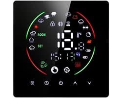 Slimme thermostaat - WIFI regelaar - Vloerverwarming regelen - App bediening - 16A belasting - Wit