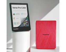 PocketBook Verse Pro Color e-reader Sage Glow – 6 inch – 16 GB – waterdicht + Rood hoesje – voordeelbundel
