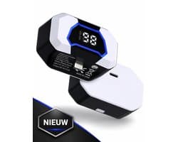 PS5 Controller Powerbank – draadloze oplader - Voor DualSense & DualSense Edge – Met 2 Ophanghaken voor controller en headset