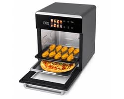 VidaStore Airfryer ovencombinatie - Airfryer - Airfryer oven - Oven - Twee baklagen - 8 programma's - 20 liter - Compact 30x35x39