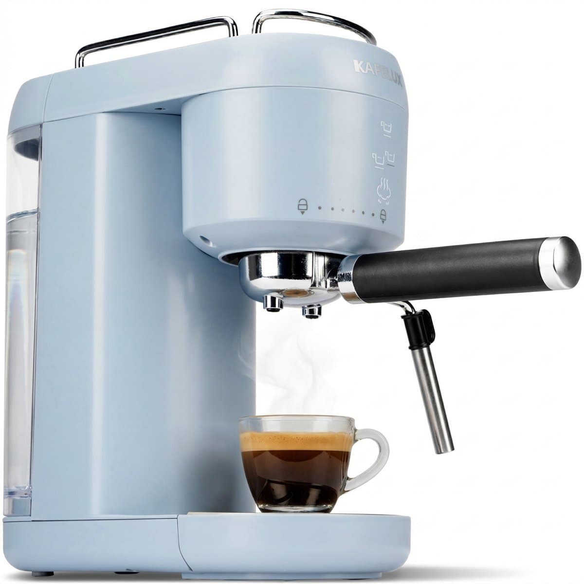 Vankel Halfautomatische Espressomachine - 20 Bar Hogedruk Extractie - 1400W Pistonmachine - 1L Waterreservoir - Met Stoompijpje voor Melkschuim - Koffiemachine voor Thuisgebruik - Blauw — afbeelding 1