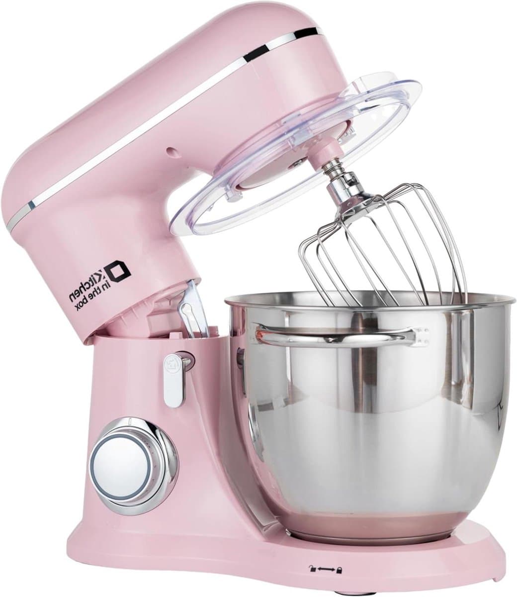 Keukenmachine - Deegmachine Mixer - Thuis Bakken - 1300W Motor Kracht - 6 Liter Kom - Roze — afbeelding 1