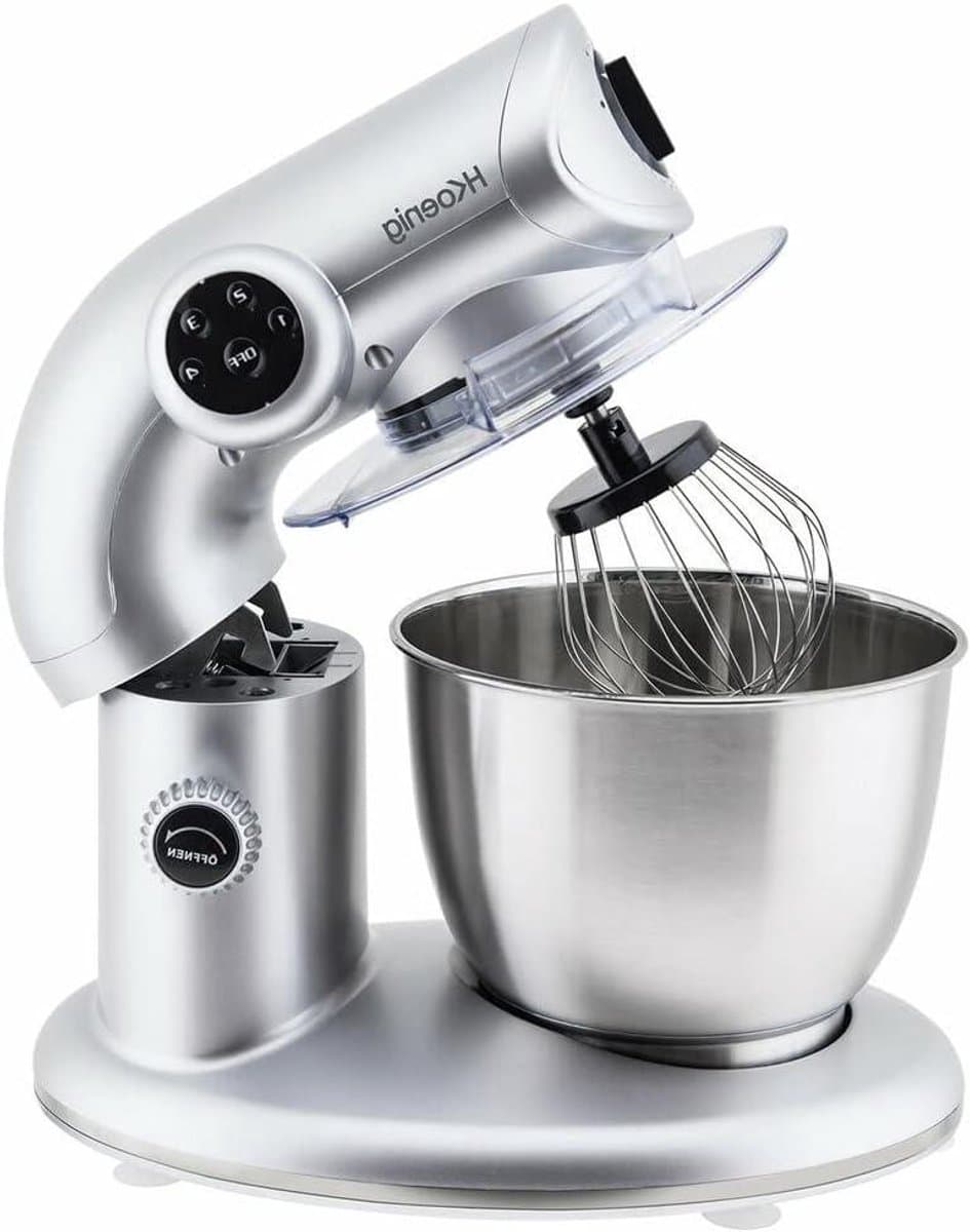 Keukenmachine - Mixer Deegmachine - Bakken en Koken - Krachtige 1000W Motor - 5.5 Liter Kom - Grijs — afbeelding 1
