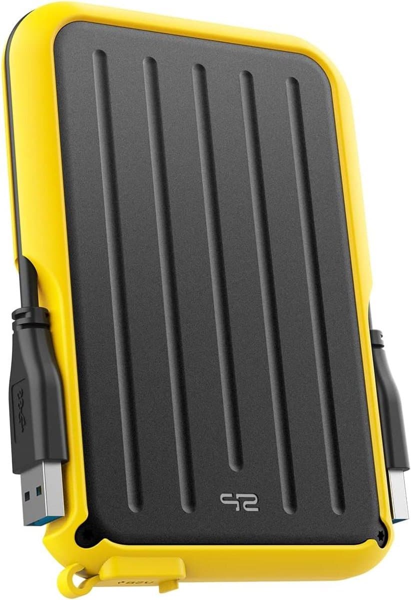 Externe Harde Schijf - Opslagmedium - Bestanden Opslaan - Schokbestendig Ontwerp - 2TB - Geel — afbeelding 1