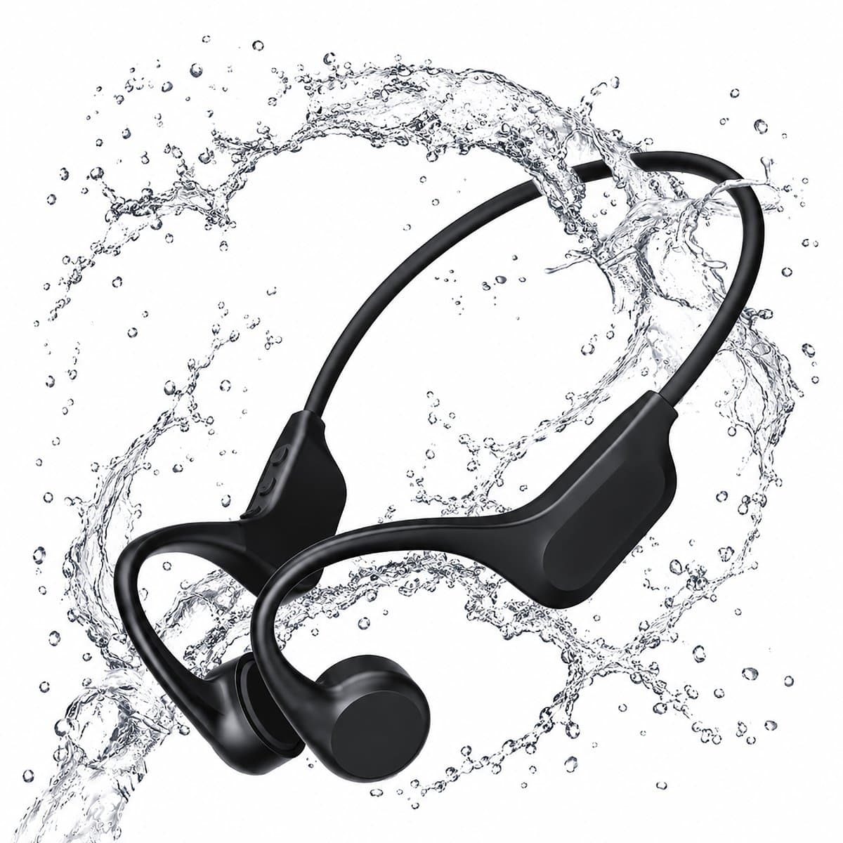 Swiftek Bone Conduction Headphone – IPX8 Waterdicht – Open Ear Sporthoofdtelefoon – Alle sporten – Bluetooth Koptelefoon Draadloos – Draadloze Oordopjes – Headset Draadloos – 8GB geheugen – MP3 speler — afbeelding 1