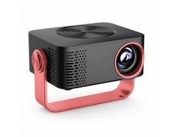 Gloovon® Projector Mini - Full HD 1080P & WiFi - Geschikt voor Home Cinema & Smartphone - HDMI aansluiting - Compact - Zwart/Rood