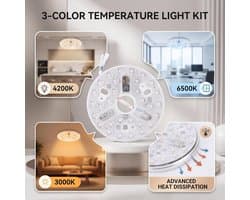 Ventilator Plafond - Wit - - Dimbaar LED Licht met Geheugenfunctie - Voor Thuisgebruik