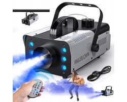 Multifunctionele Rookmachine - Rookmachine - Met Draadloze Afstandsbediening - 6 RGB Verlichting - 60 Sec Continu - 1200W - 1L Capaciteit – 160m³/min - Voor Bruiloft & Feest & Podium & DJ
