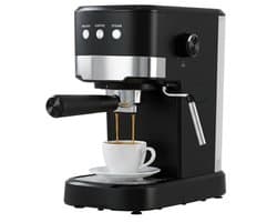 Espressomachine 15 Bar – Koffiezetapparaat met Melkopschuimer - Hogedruk Espressomachine voor Thuis - Krachtige Stoomfunctie voor Cappuccino en Latte Macchiato