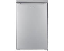 Heinner HF-HM109SE++ Tafelmodel Koelkast met Vriesvak 109 L – Energieklasse E – Instelbare Thermostaat – LED-verlichting – Omkeerbare Deur – Zilver – 5 Jaar Garantie