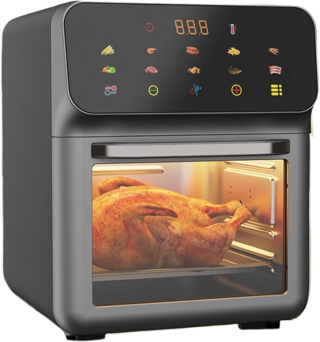 Heteluchtoven - Airfryer Oven - Gelijkmatig Koken - Verbeterde Luchtstroom - 15 liter - Zwart — afbeelding 1
