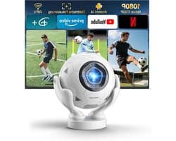 Mini Beamer - Draagbare Projector - Thuisbioscoop Creëren - Automatische Trapeziumcorrectie - 1080p 4K Resolutie - Wit